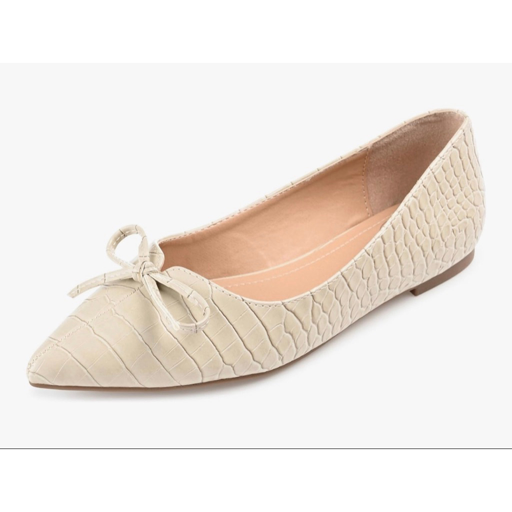NEW Journee Collection Faux Crocodile Devalyn Flat Ballet 9 $80 - Picture 1 of 7